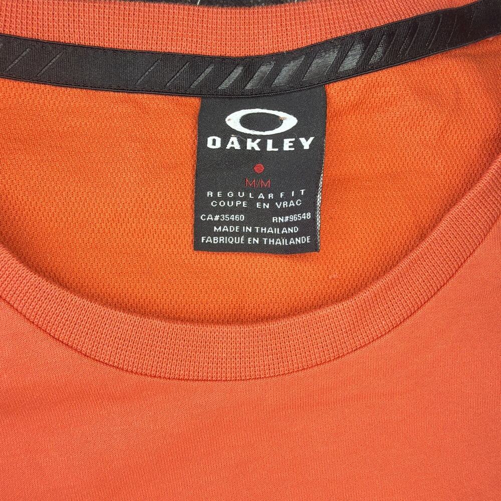 Oakley Hydrolix Shirt Men Large Orange Short Sleeve Athletic Zipper Pocket Gym - Picture 3 of 7